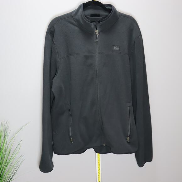 REI Co-op Black Full Zip Fleece Jacket Size XL - Picture 1 of 3